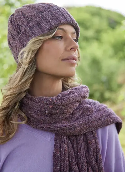 Fisherman Donegal Fleck Ribbed Beanie